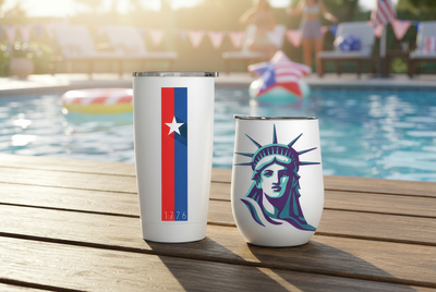 Patriotic 12oz Insulated Wine Tumbler