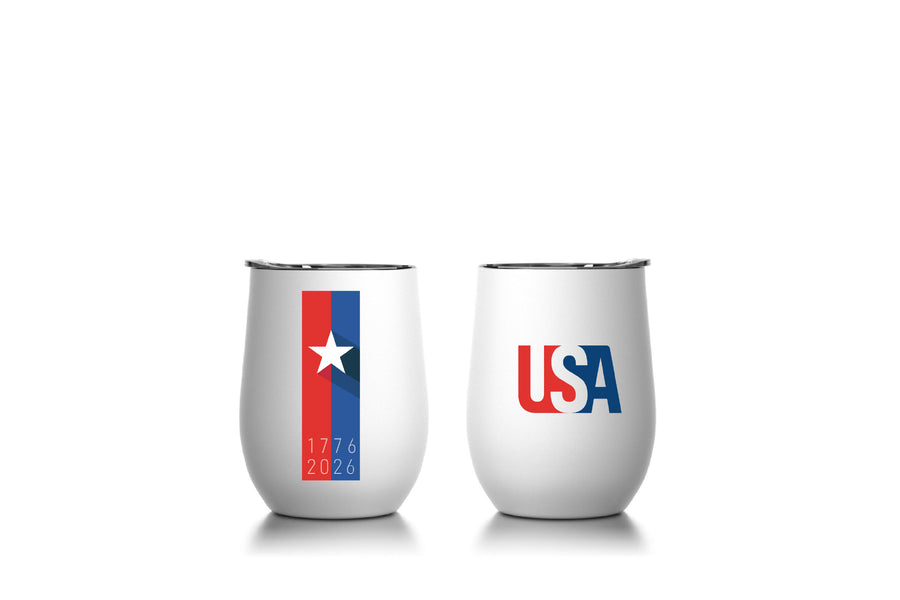 Patriotic 12oz Insulated Wine Tumbler