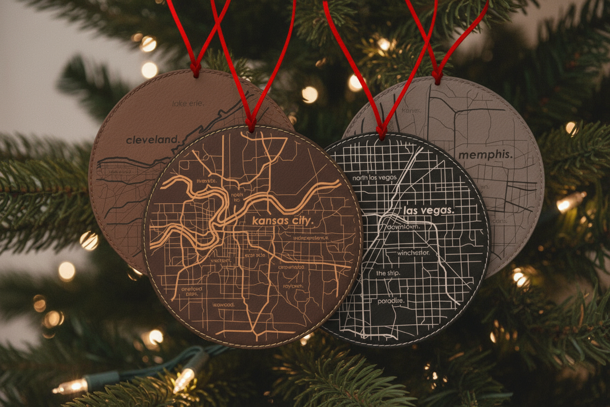 Home Town Map Ornament