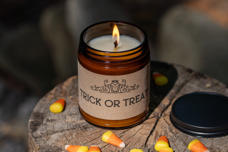 Halloween Custom Quote Candle - Amber
