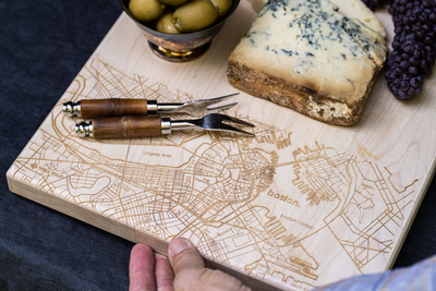 Home Town Map 9x12 Cutting Board