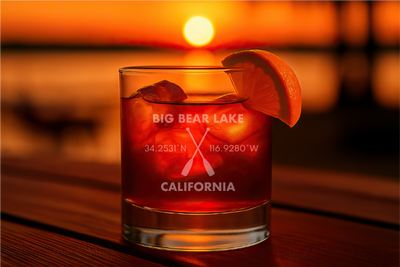 Lake Life Rocks Glass