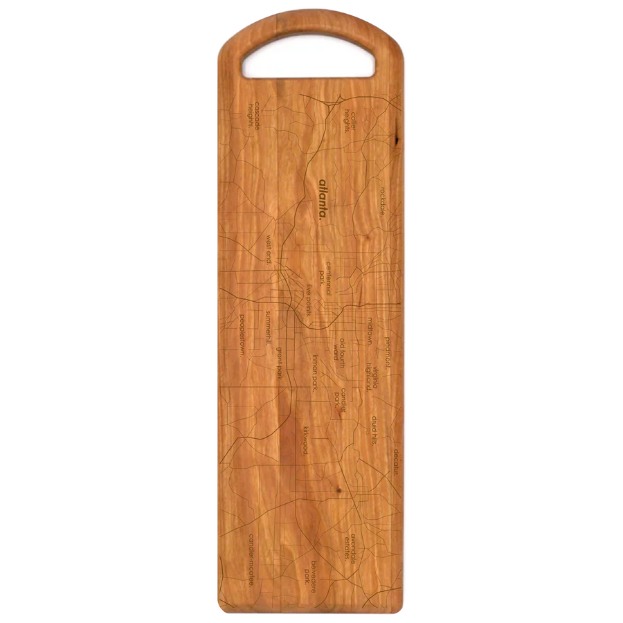 Home Town Map Cherry Handle Board