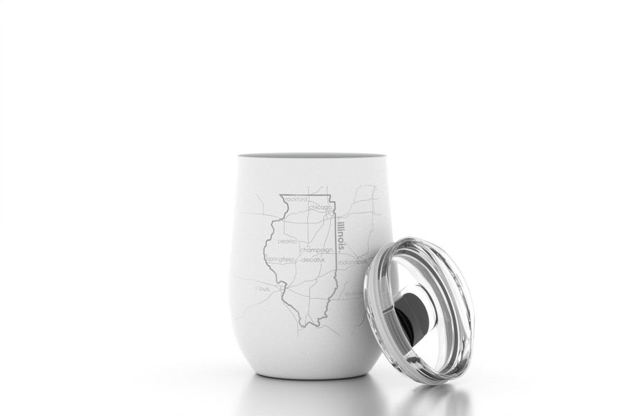 State Map 12 oz Insulated Wine Tumbler