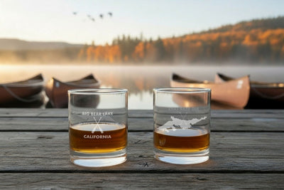 Lake Life Rocks Glass