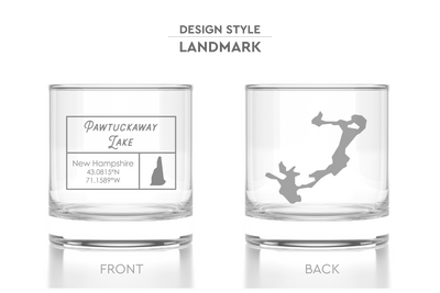 Lake Life Rocks Glass