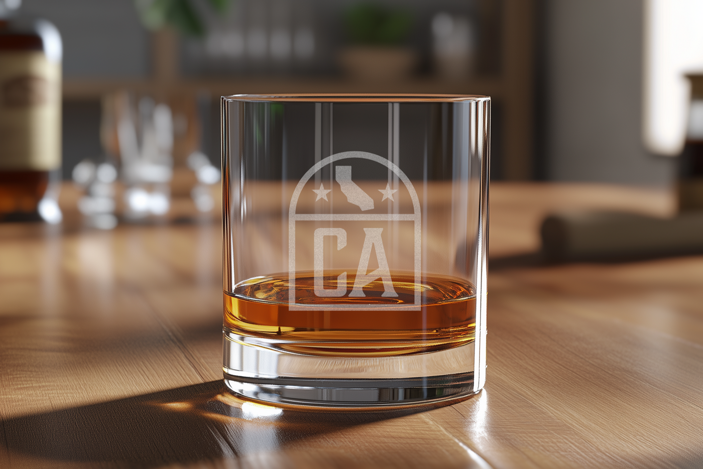 State Emblem Rocks Glass