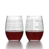 Cross Sweater Stemless Wine Glass