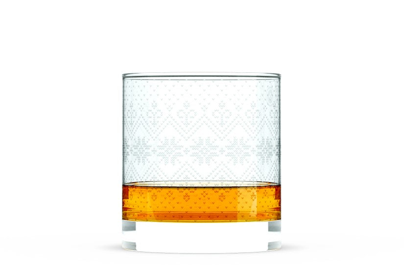 Seasonal Sweater Etched Rocks Glasses - Set of 4