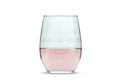 Snowflake Sweater Stemless Wine Glass