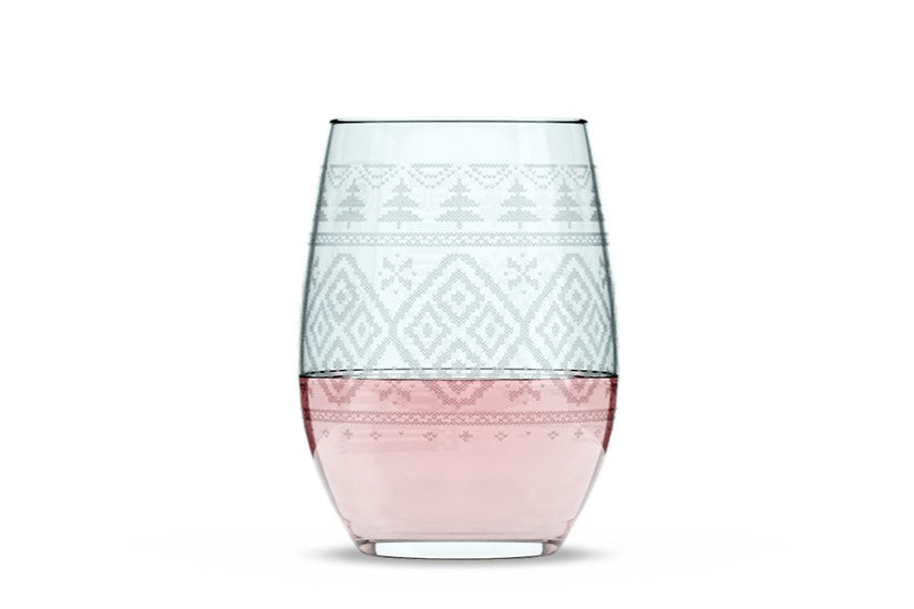Pine Tree Sweater Stemless Wine Glass