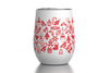 Winter Holiday 12 oz Insulated Wine Tumbler
