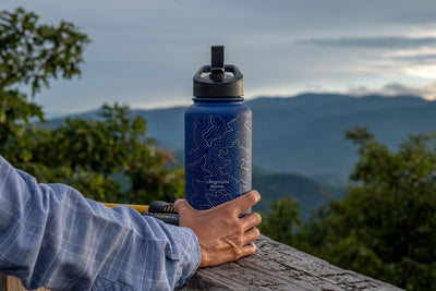 Topography Map 32 oz Insulated Hydration Bottle