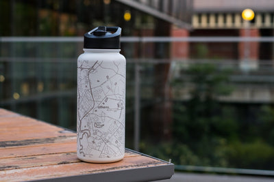 College Town Map 32 oz Insulated Hydration Bottle