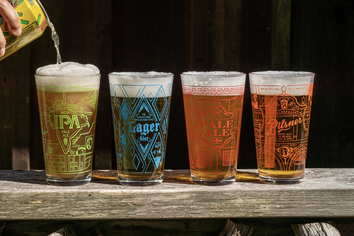Beer Origins Pint Glasses