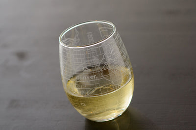 Denver Map Stemless Wine Glass