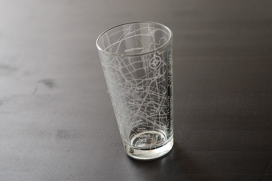Houston 26.2 - Marathon Map Pint Glass