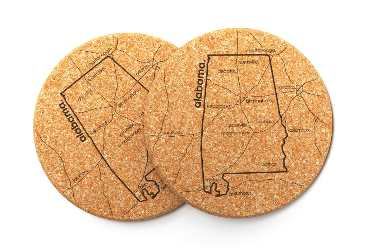 State Cork Coasters
