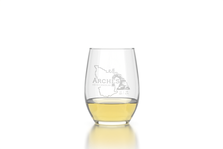 Arches Stemless Wine Glass
