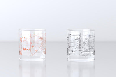 College Town Map Drinkware - Rocks Pair - Printed Color Series