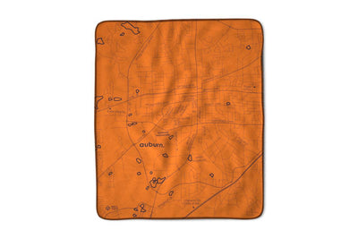 College Town Map Blanket