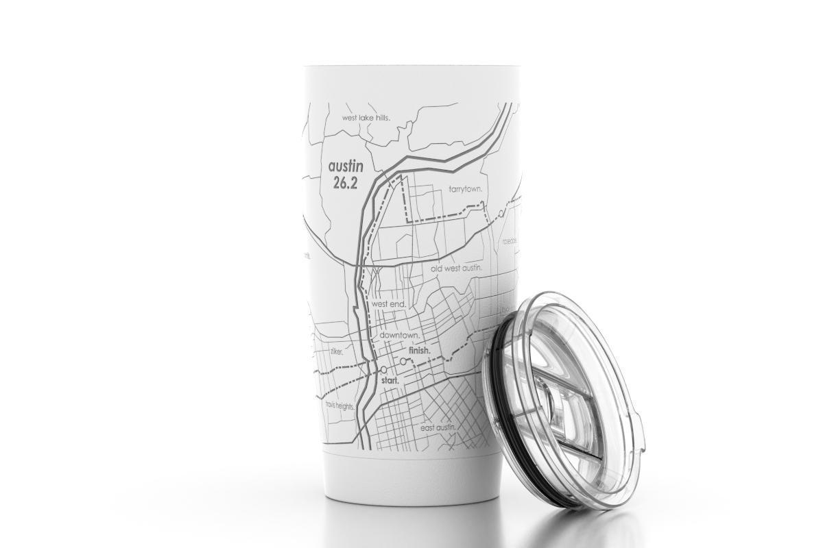 Marathon Map 20 oz Insulated Pint Tumbler