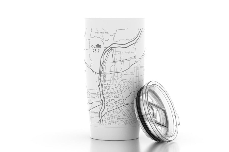 Marathon Map 20 oz Insulated Pint Tumbler