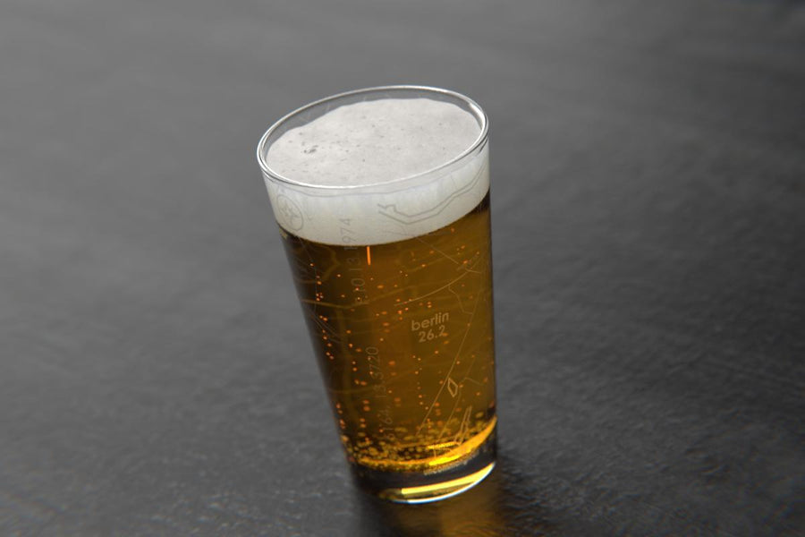 Berlin 26.2 Marathon Map Pint Glass