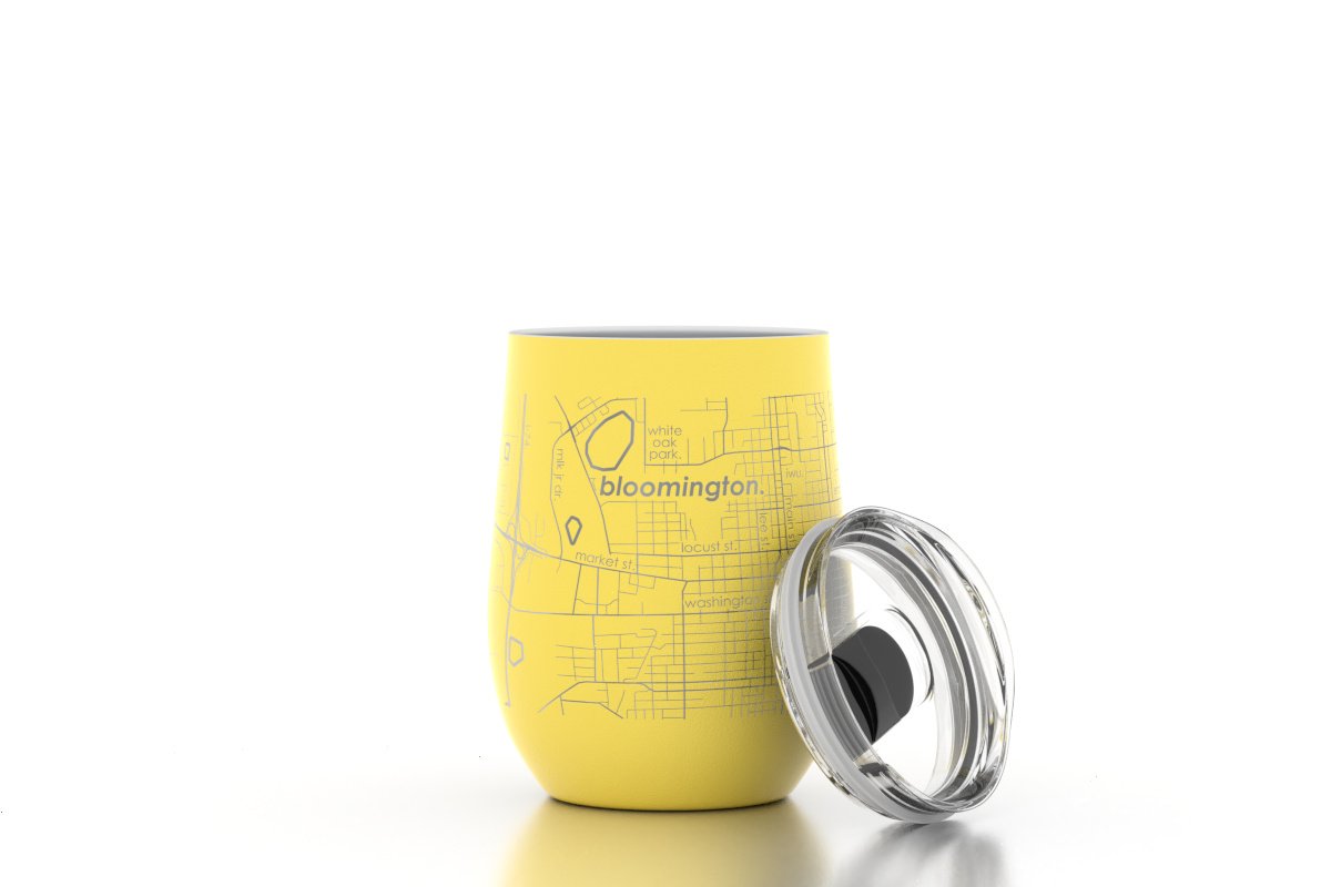 Home Town Map 12 oz Insulated Wine Tumbler