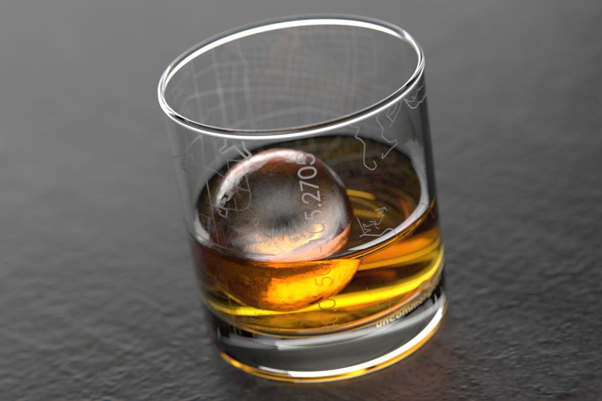 Boulder CO Map Rocks Glass