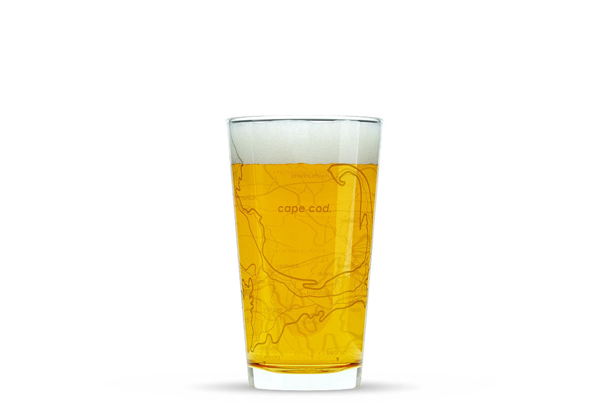 Island and Coastal Map Pint Glass