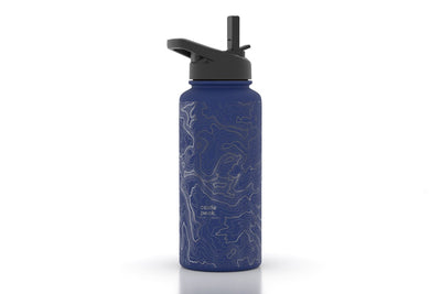 Topography Map 32 oz Insulated Hydration Bottle