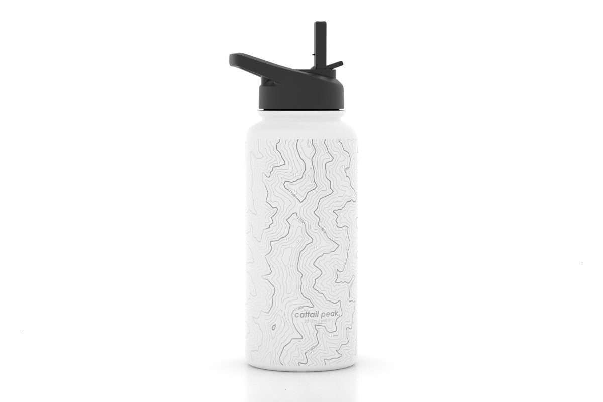 Topography Map 32 oz Insulated Hydration Bottle