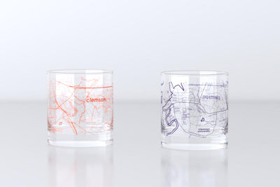 College Town Map Drinkware - Rocks Pair - Printed Color Series