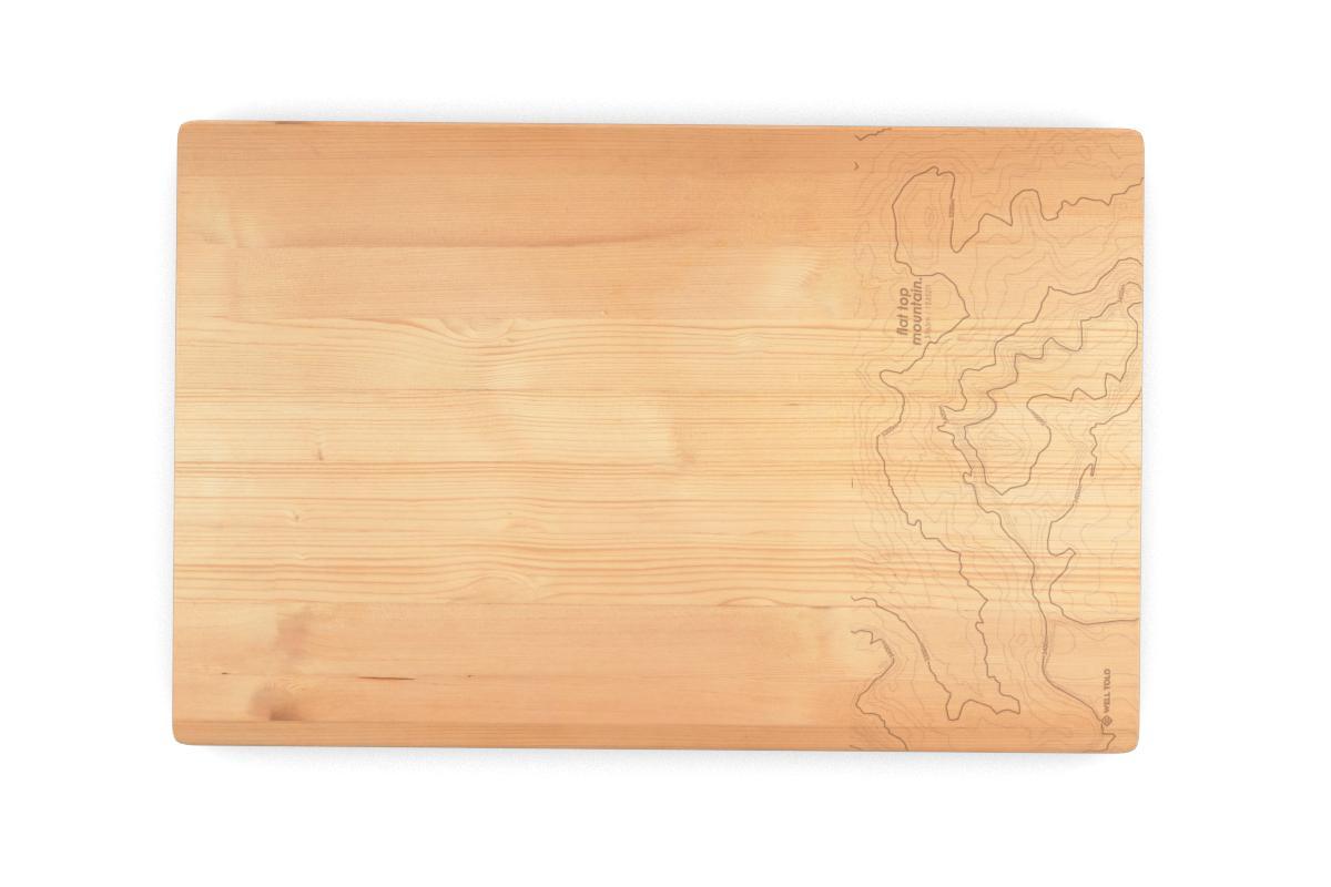 Topography Map 11x17 Cutting Board
