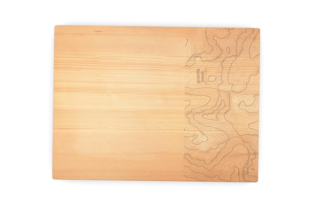 Topography Map 9x12 Cutting Board