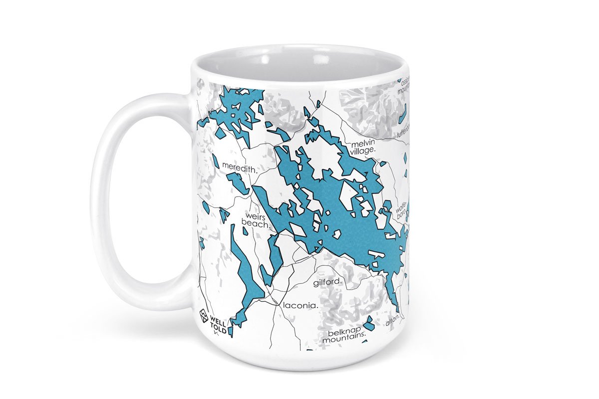 Lake Winnipesaukee Map Mug - 15oz
