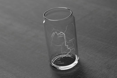 State Map 16 oz Can Glass