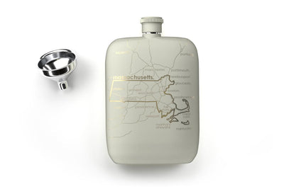 State Map Pocket Flask