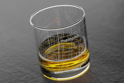 Memphis Map Rocks Glass