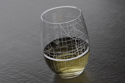 Milwaukee Map Stemless Wine Glass