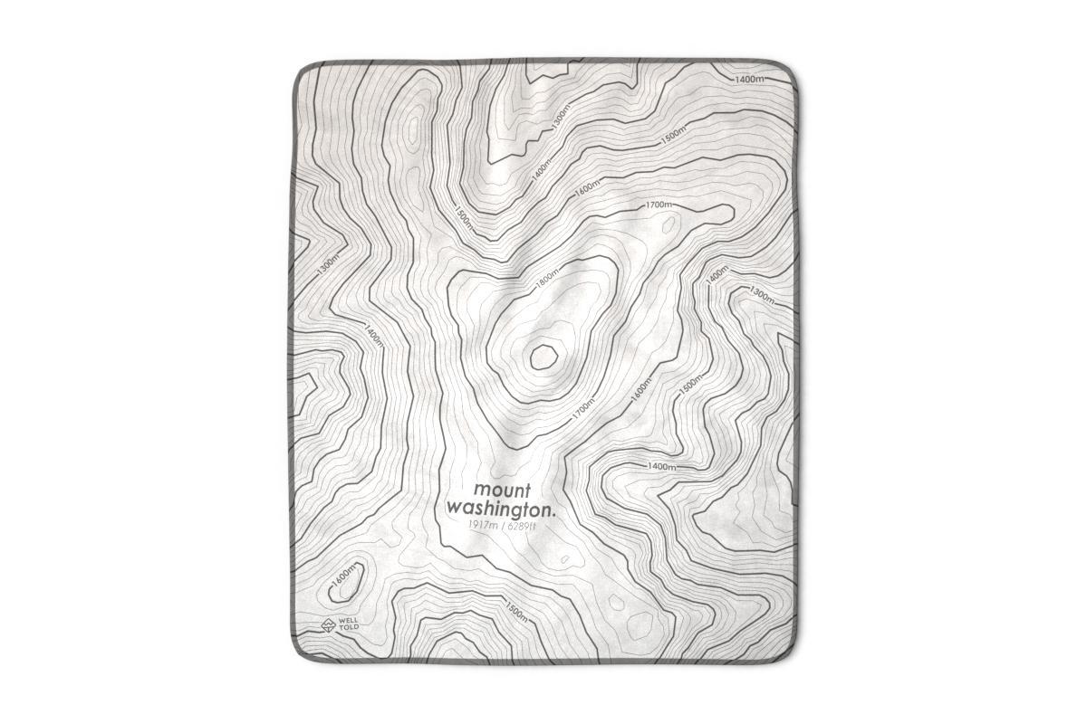 Topography Map Blanket