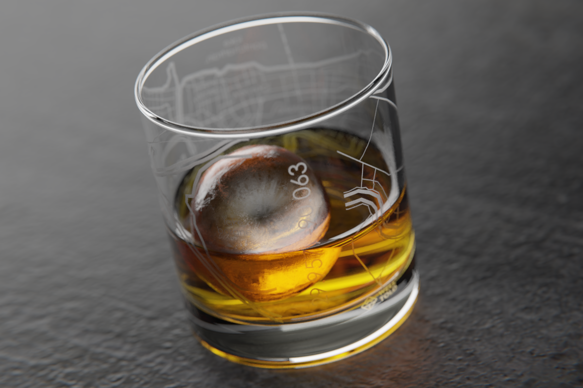 New Orleans Map Rocks Glass