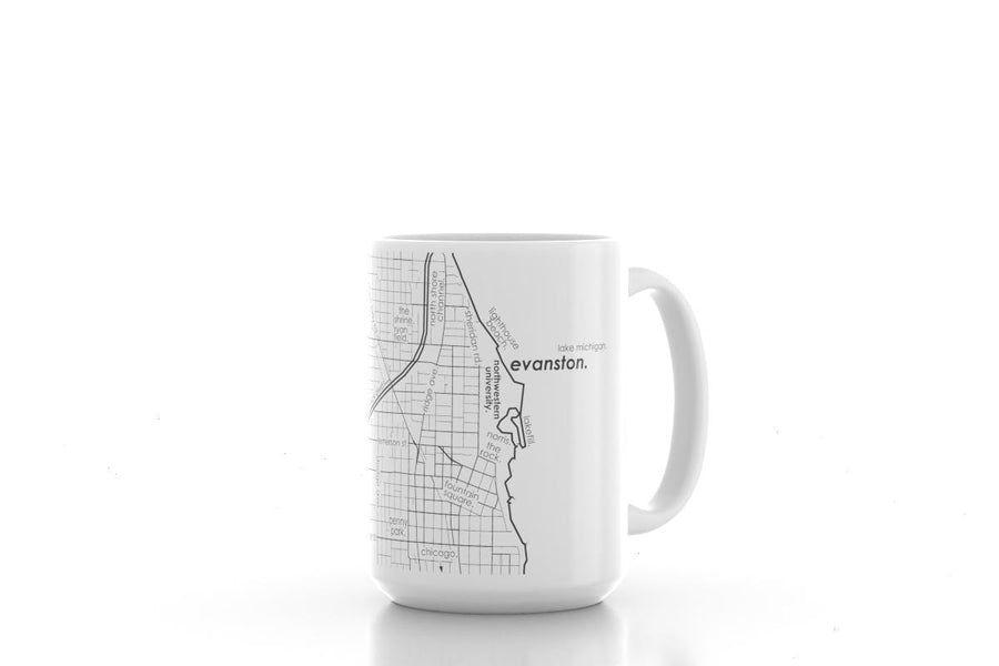 Custom College Town Map 15 oz Mug