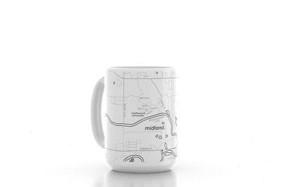 Custom College Town Map 15 oz Mug