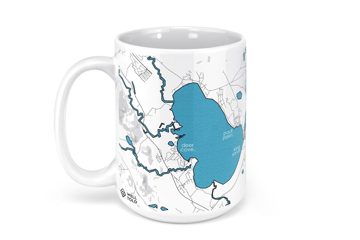 Ossipee Lake Map Mug - 15oz