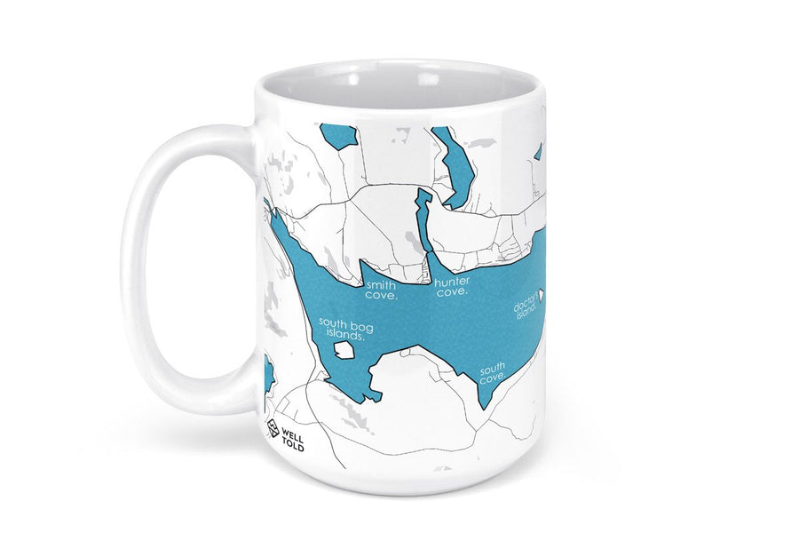 Rangeley Lake Map Mug - 15oz