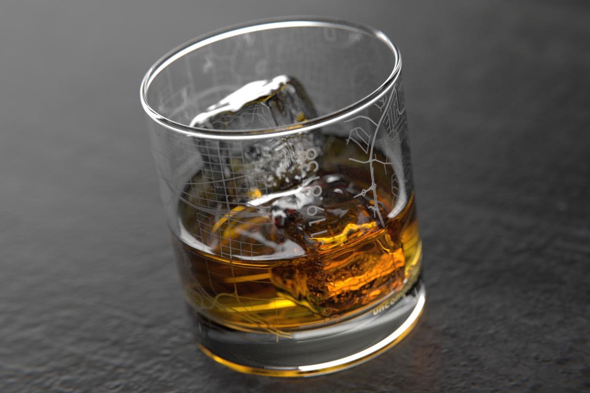 Reno NV Map Rocks Glass