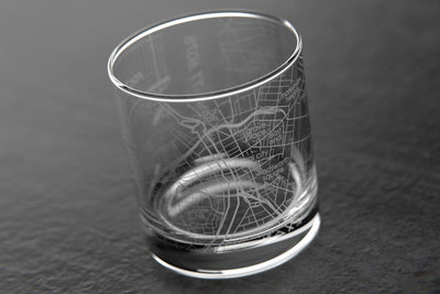 Rochester NY Map Rocks Glass