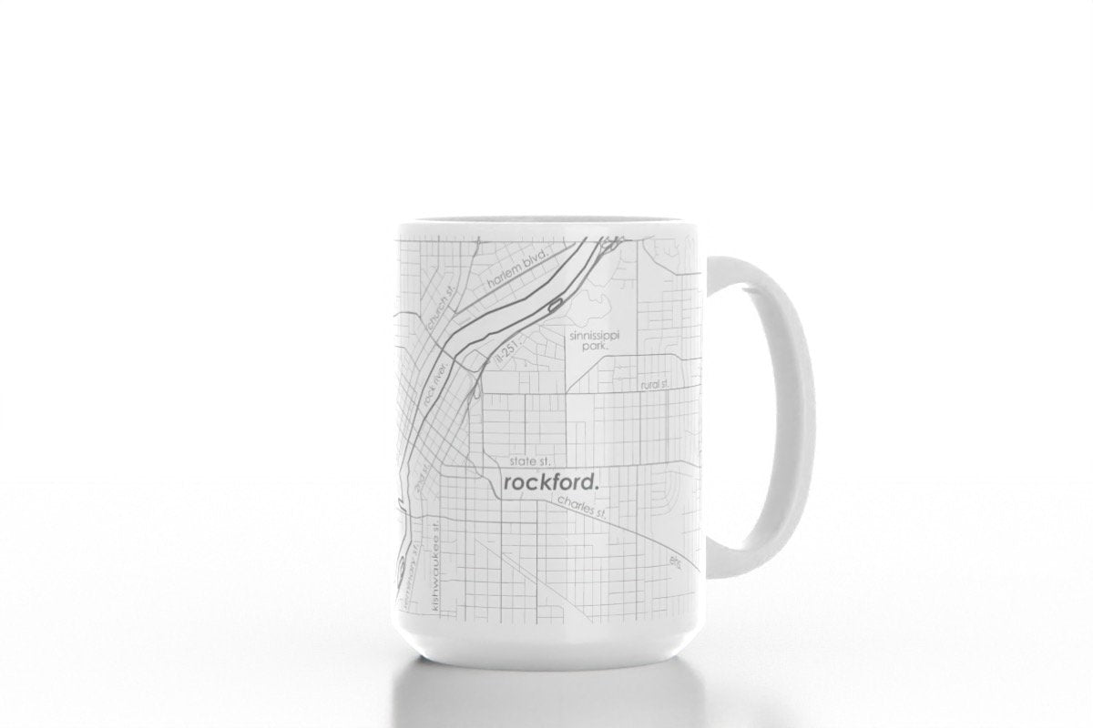Home Town Map 15 oz Ceramic Mug